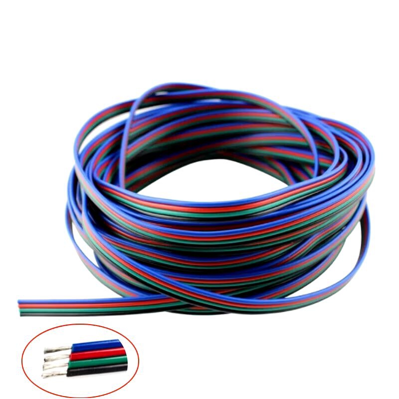 Kabel Led Strip RGB 4 pin per meter belum termasuk soket atau kepala rgb
