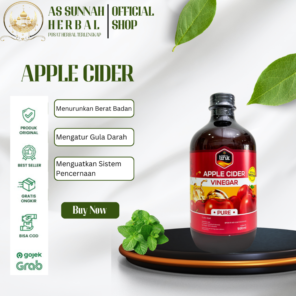

LINK - Cuka Apel Pure With Mother - Apple Cider Vinegar With Mother 500ml