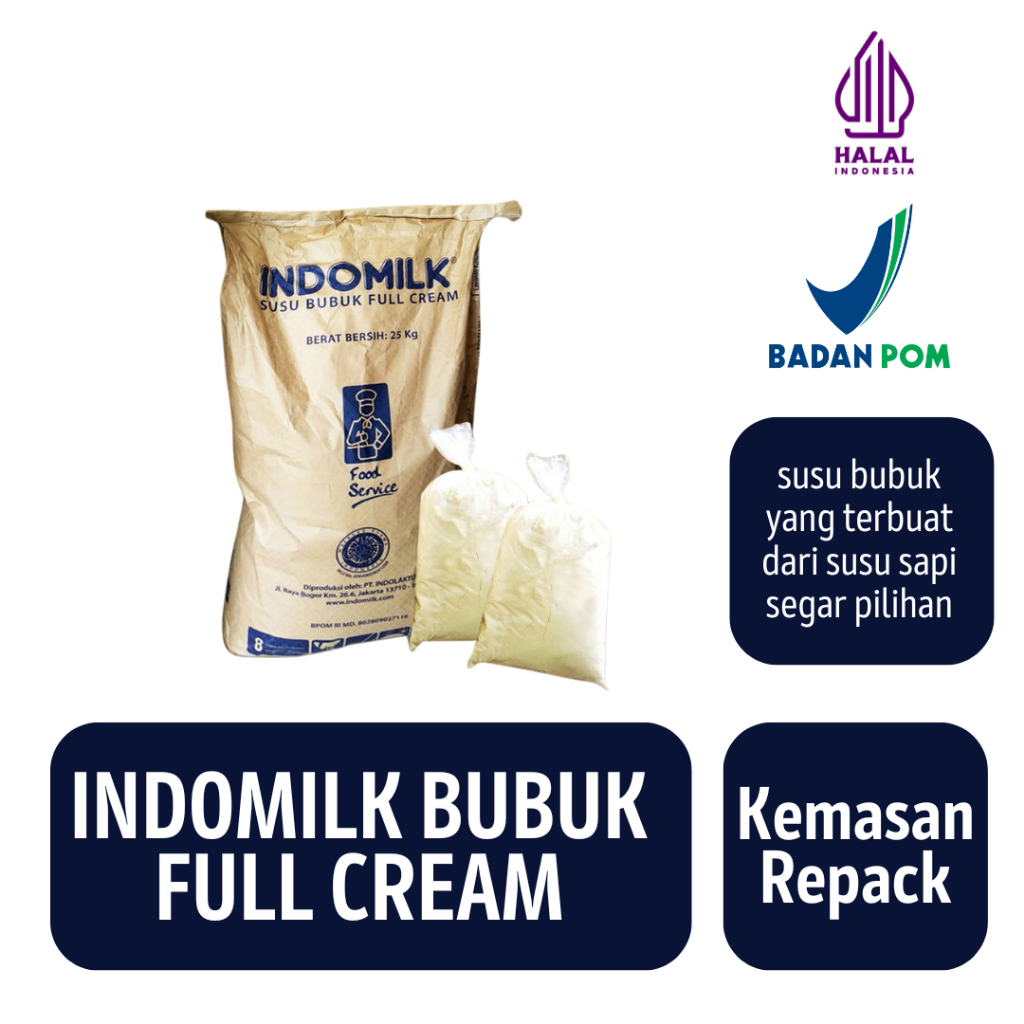 

Indomilk Bubuk Full Cream [250GR, 500GR, 1KG]