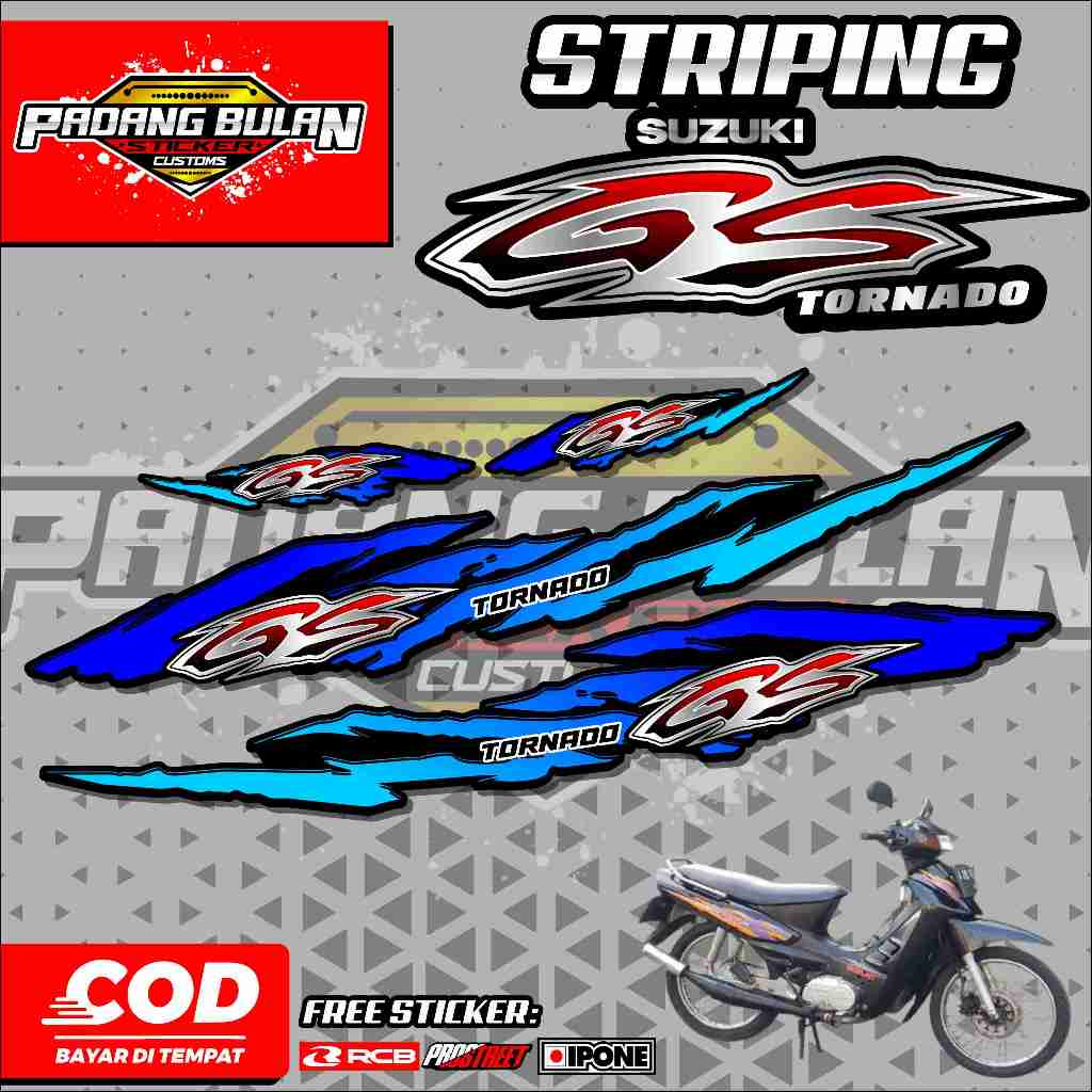 STRIPING VARIASI SUZUKI GS 110 TORNADO  / STICKER LIST MOTOR SUZUKI GS 110 TORNADO
