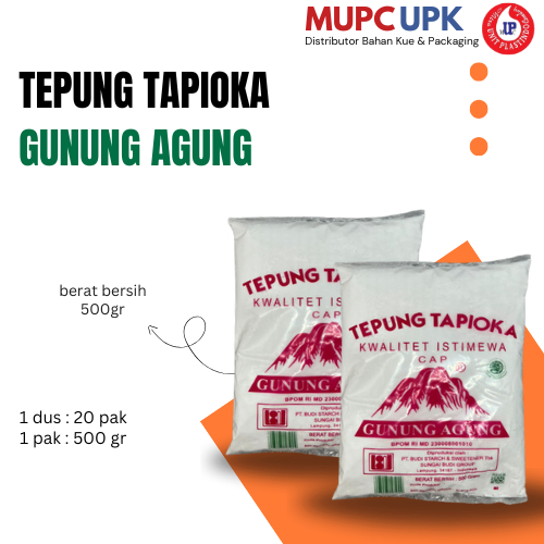 

Tepung Tapioka Gunung Agung 500gr / Tepung Tapioka / Tapioka Gunung Agung / Tepung Tapioka 500gr