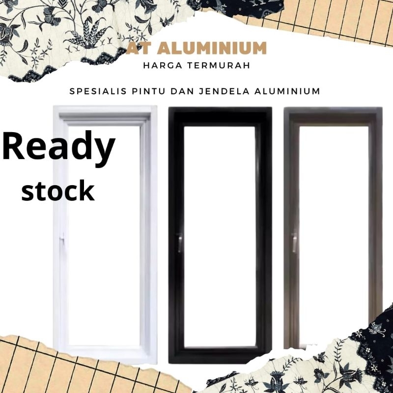 Jendela aluminium 40x100 casement grosir