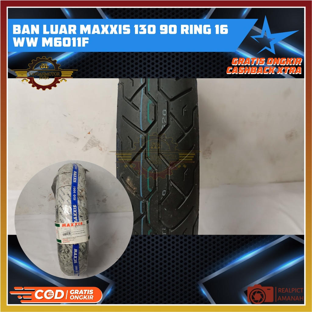 BAN LUAR MOTOR HARLEY DAVIDSON MAXXIS 130/90 RING 16 130 90 RING 16 MAXXIS WW M6011F BAN IMPORT ORIG