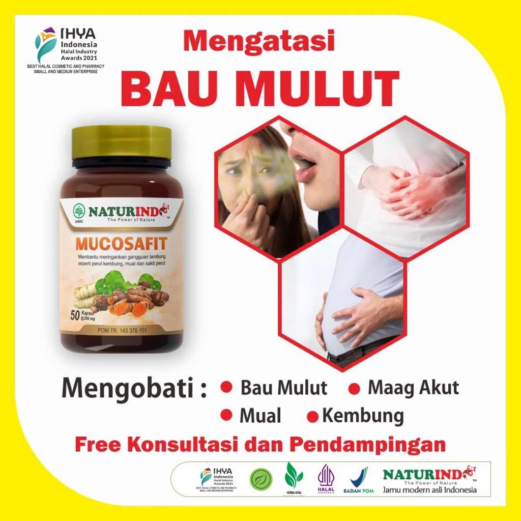 Jamu Herbal Bau Mulut Hilang Permanen Bau Mulut Obat Mulut Bau Mulut Mucosafit Naturindo
