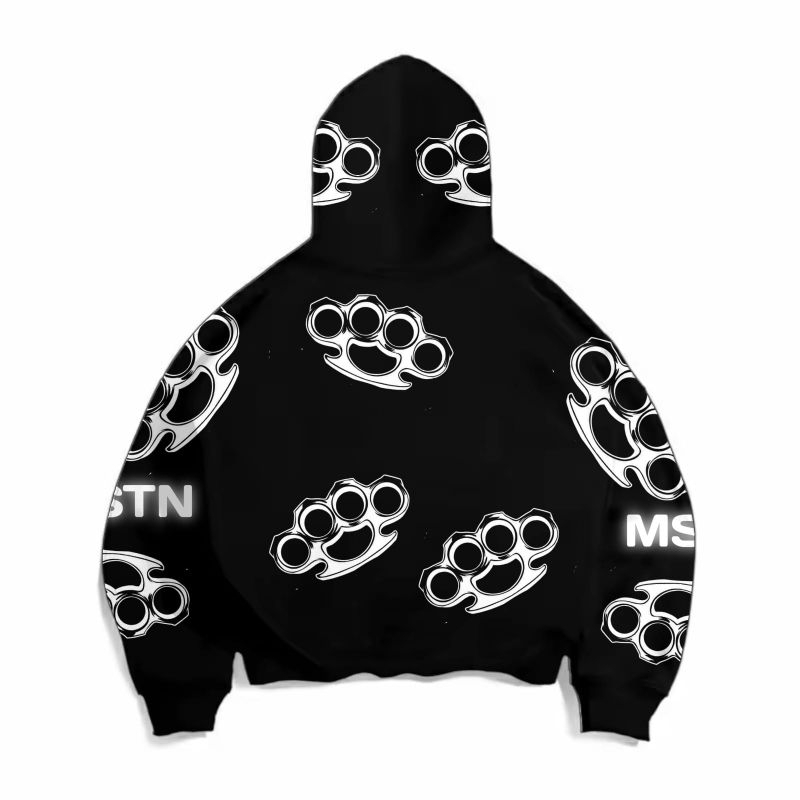 Hoodie Double Zipper • Berneckle black  • MSTN • Hoodie Zipper Boxy • Hoodie