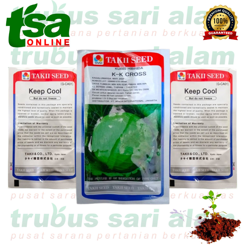 K-K CROSS F1 isi 20gr - Benih biji bibit sayur sayuran kubis hibrida kk cros - ORIGINAL TAKII SEED