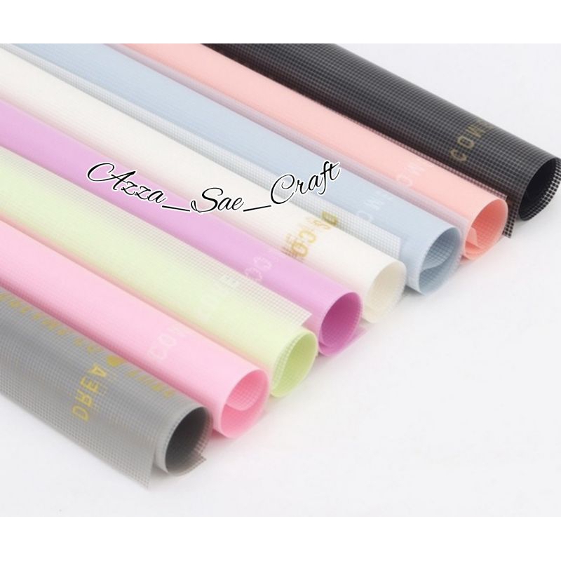 

ECER Kertas Buket Bunga Cellophane Grizzzled Paper Waterproof Flower Wrapping Kertas Buket Motif FREE PACKING