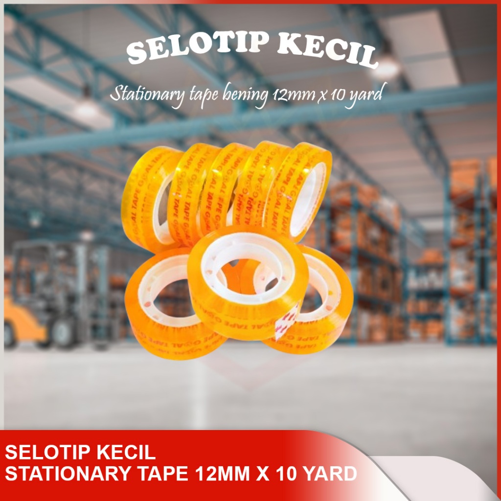 

SELOTIP Stationery Tape 12MM x 10 YARD iSolasi Lakban Kecil Lem Kuat 1/2 inch X 10m Bening Stationary