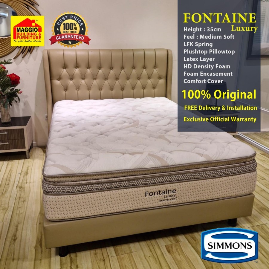 KASUR SPRINGBED SIMMONS - KASUR KESEHATAN - SPRINGBED - MATRAS SIMMONS - FONTAINE LUXURY - SIMMONS