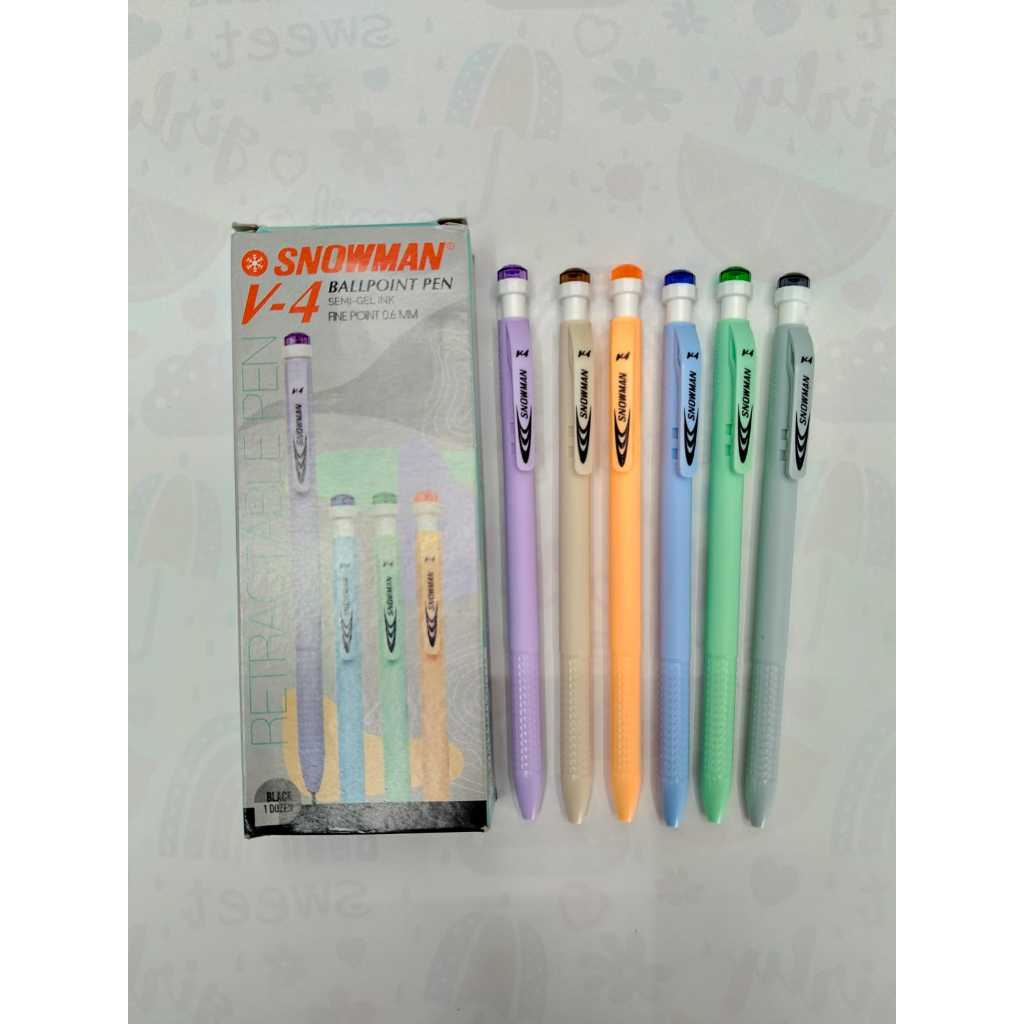 

SNOWMAN PEN SEMI GEL V4 / PULPEN / BOLPOIN SNOWMAN / PENA 0.6