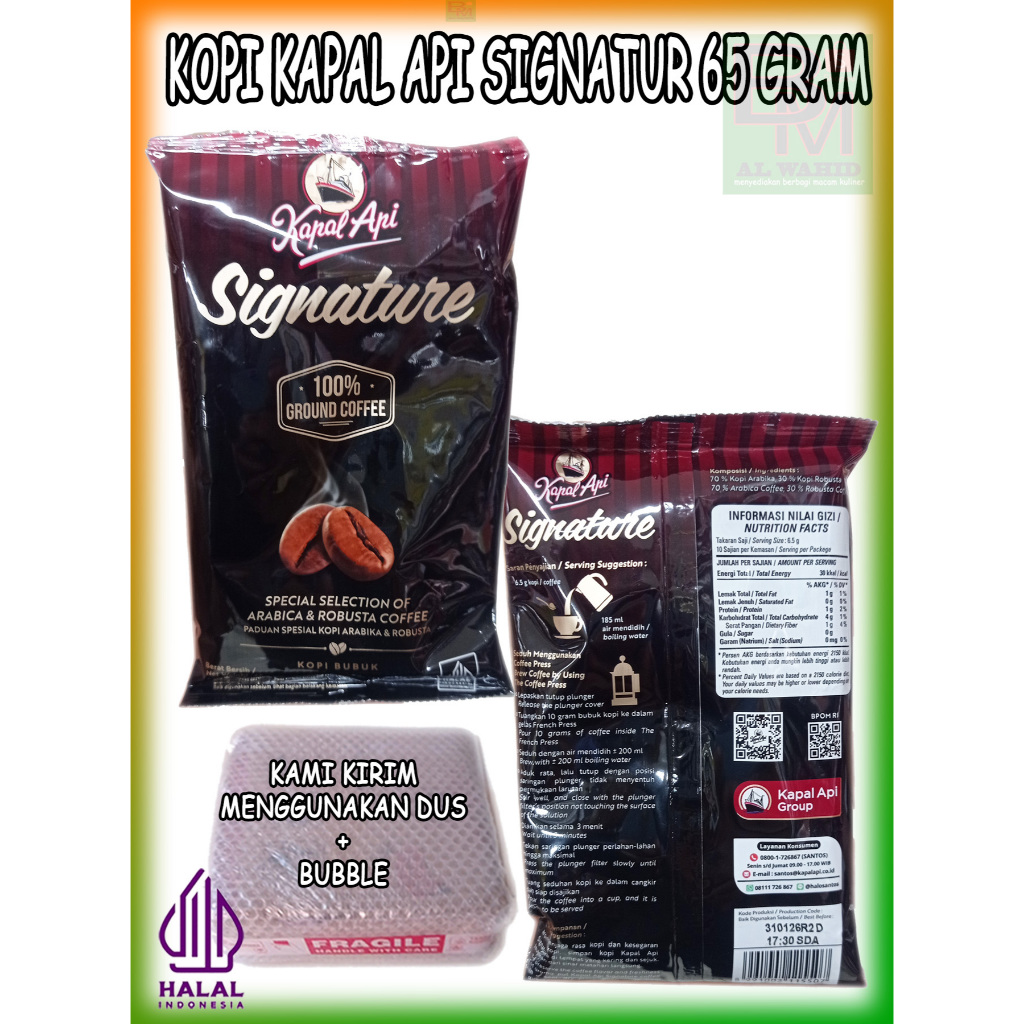 

Kopi Kapal Api Signature Signatur Kemasan 65 Gram