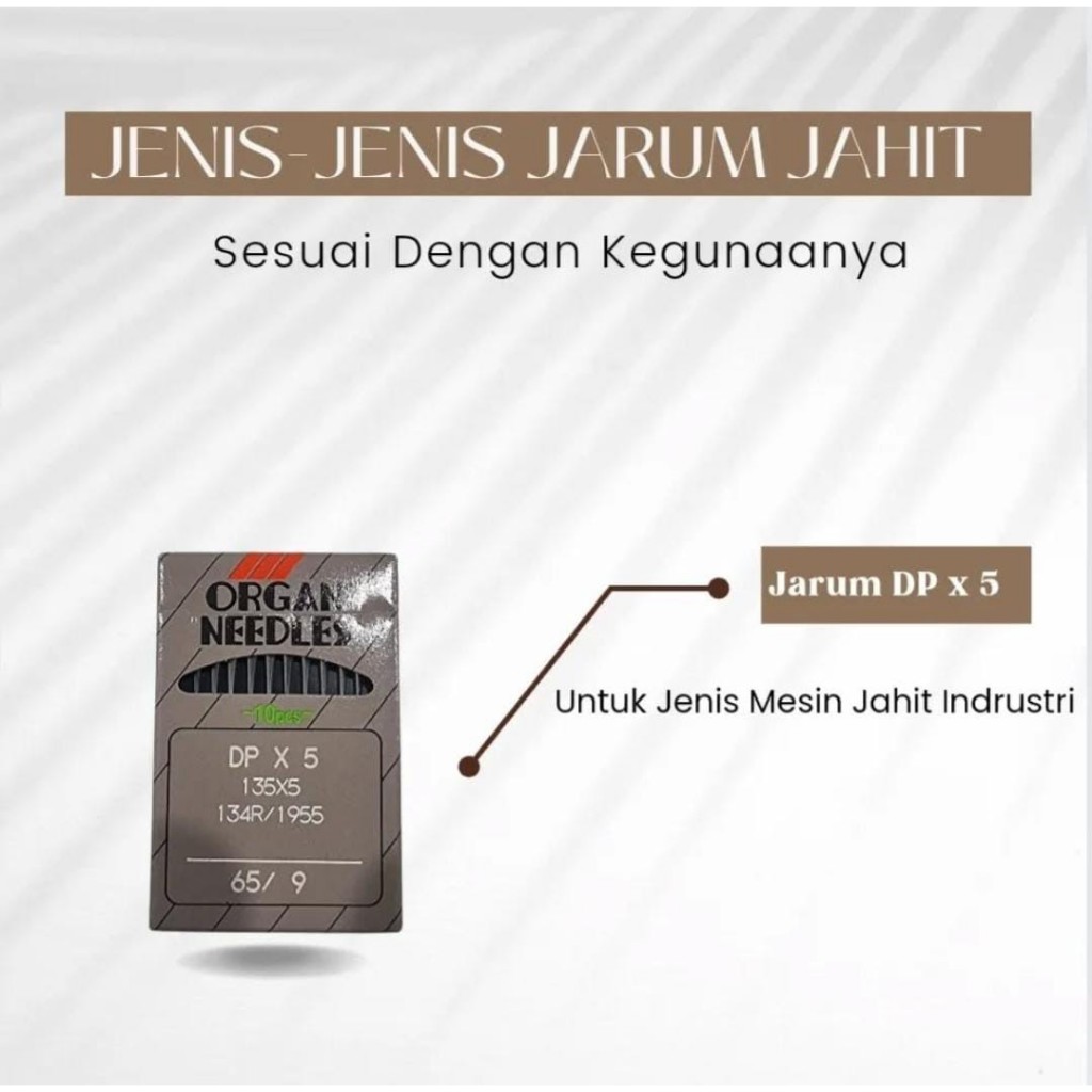 JARUM DP X5 / JARUM MESIN JAHIT ORGAN NEEDLES / MESIN JAHIT INDUSTRI & TRADISIONAL / MESIN JAHIT OBR