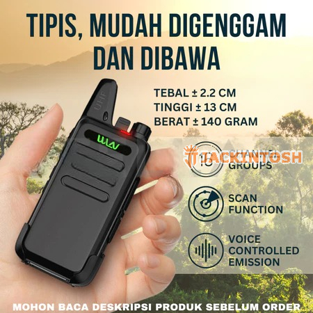 TERBARU Radio Handy Talky Talkie / HT Design Minimalis Mudah Digenggam Sinyal Kuat