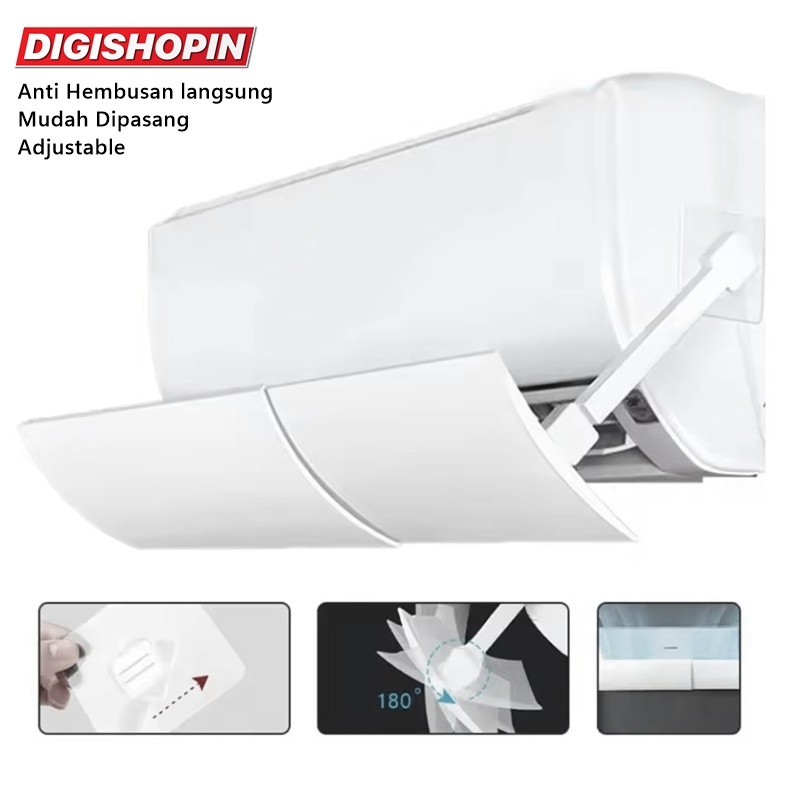 Cover AC Adjustable Windshield Deflector Pembagi Arah Hembusan Angin AC