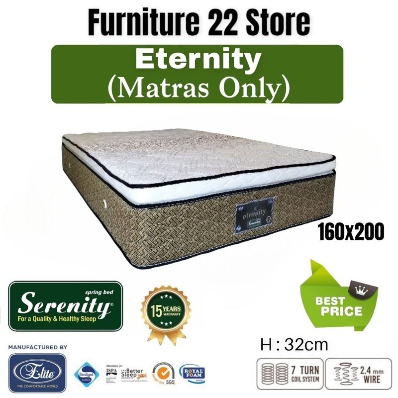Spring Bed Elite Serenity Eternity - Pillow Top - FREE ONGKIR‼️‼️