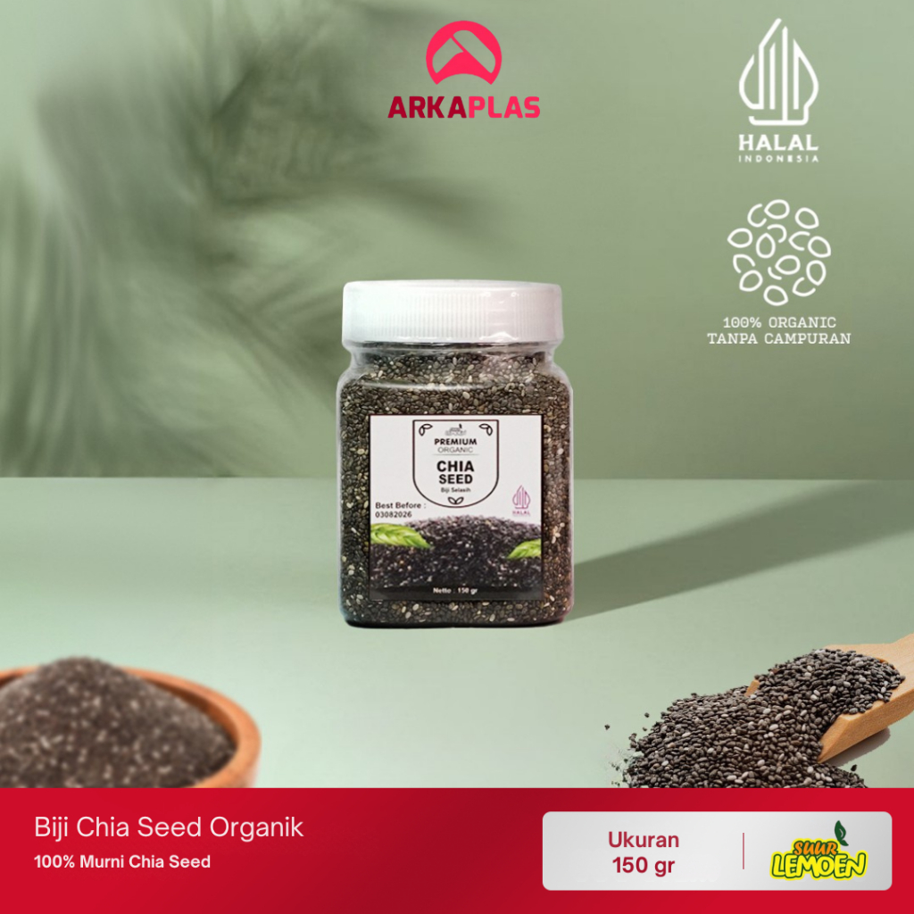 

Biji Chia Seed Organik 70gr 150gr 250gr 500gr Suur Lemoen By ARKAPLAS