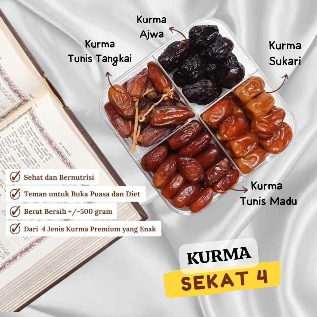 

Hampers Kurma 4 Sekat Paket Kurma 4in1 Paket Kurma Mix Box