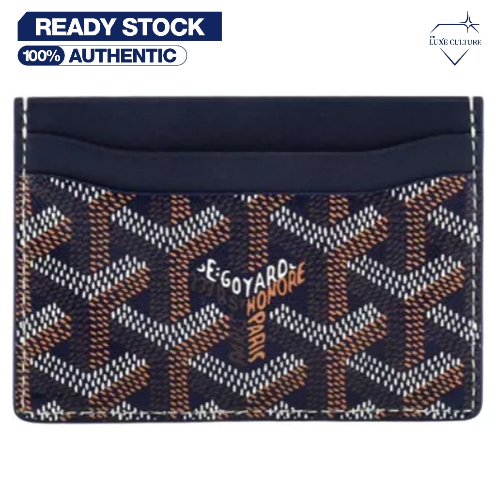 Goyard Brown Navy Card Holder / Dompet Kartu Branded Original