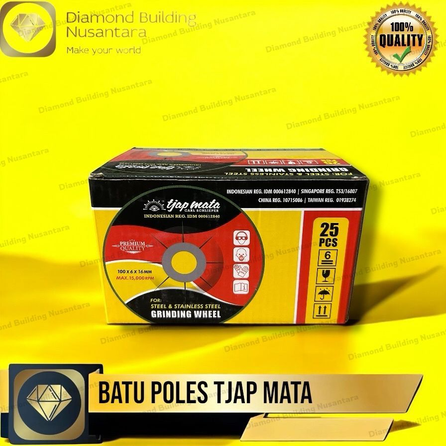 TJAP MATA Batu Gerinda Poles 6 inch
