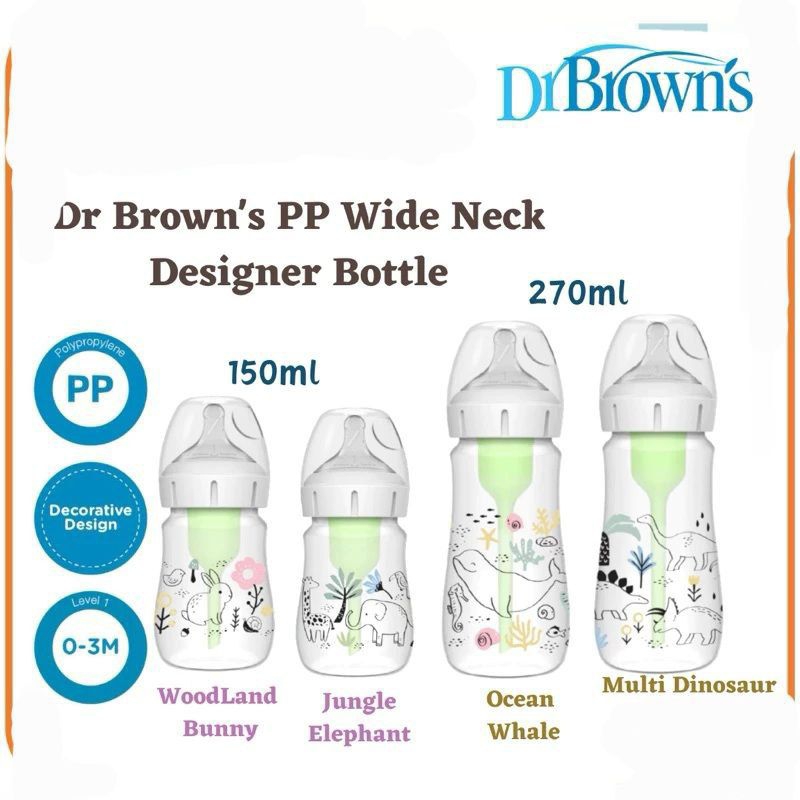 Dr Browns Options+ Wideneck Designer Bottle - Botol Susu Bayi Dr Browns
