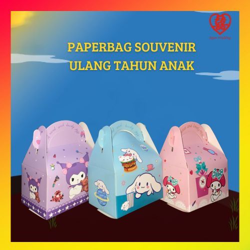

JW Goodie Bag Tas Ulang Tahun Anak Paper Bag Tas Birtday Anak Motif Lucu / Paperbag Kuromi PP44