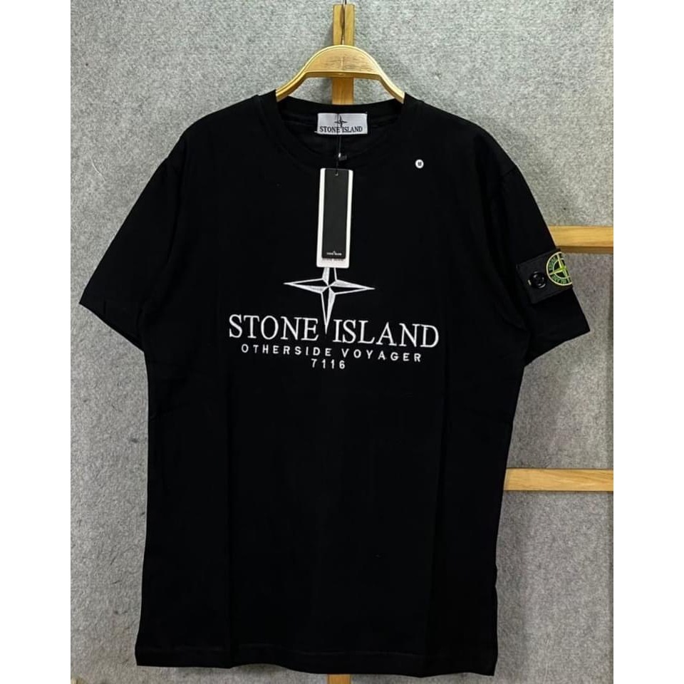 Stone Island Kaos Hitam // Stone Island Tshirt Unisex