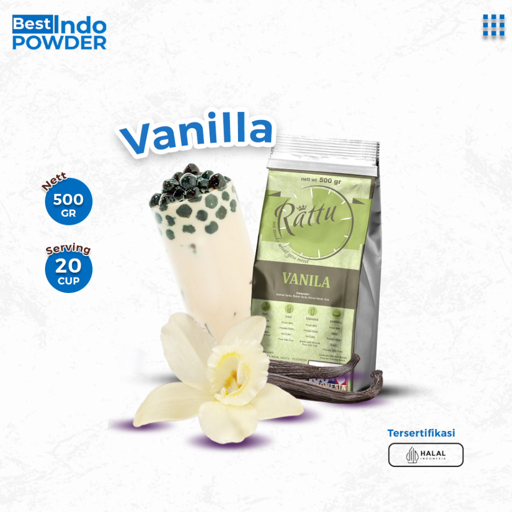 

BUBUK VANILLA RATTU BEVERAGE 500gr / POWDER VANILLA / BUBUK VANILA