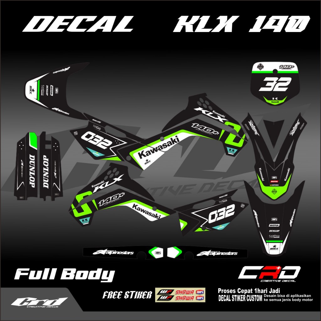 Decal kawasaki klx 140 decal klx 140 decal kawasaki klx