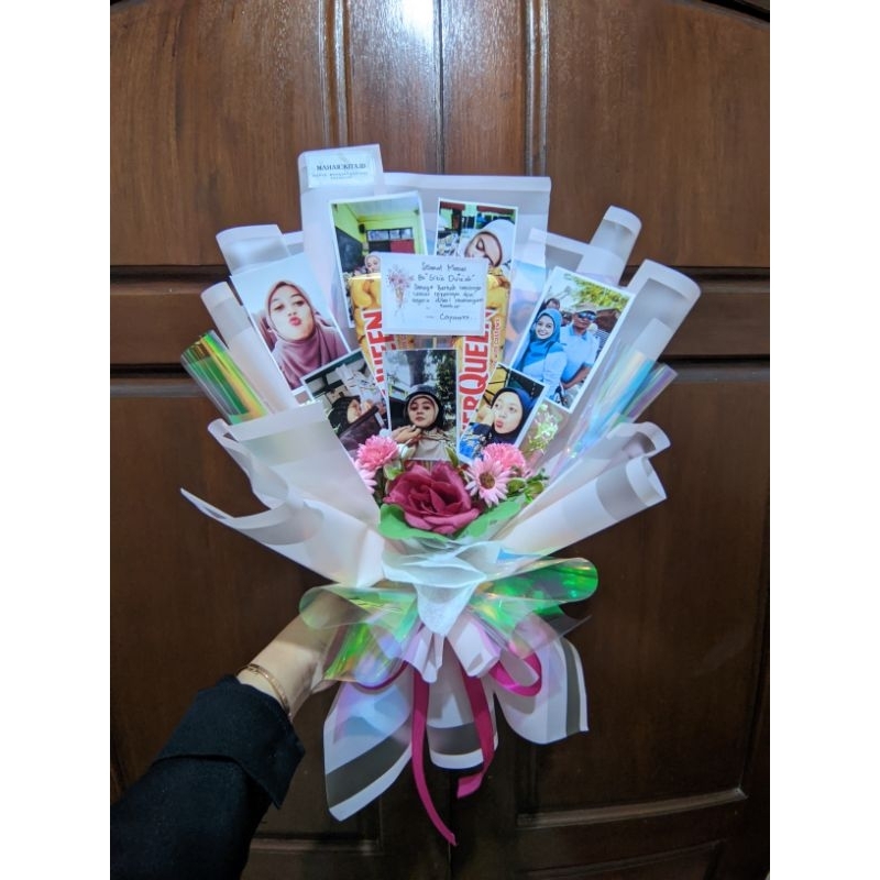 buket foto custome/ buket termurah (free packing kardus)