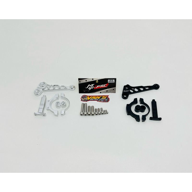 BREKET STERING DAMPER ATAS TENGAH RX-KING CNC MU-FAC MUFAC MU FAC BRACKET STEERING DAMPER STABILIZER