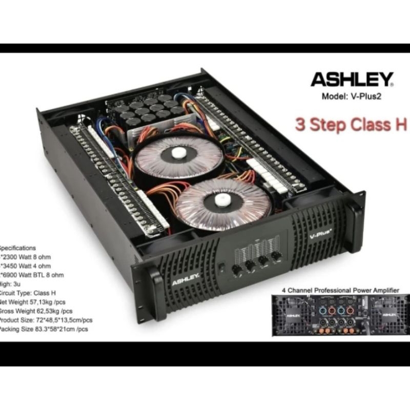 Power amplifier Ashley V-PLUS 2 class H power ampli