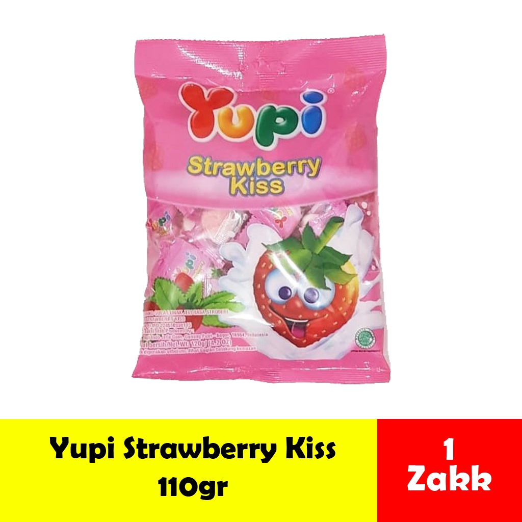 

Permen Yupi Strawberry Kiss Kemasan Zakk 120gr