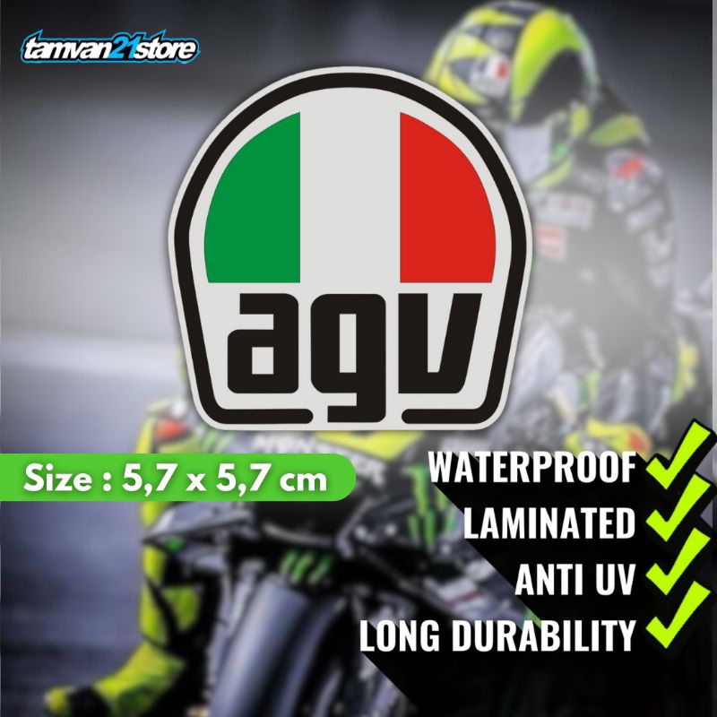 Sticker Stiker Cutting Helm AGV | Stiker Logo AGV Laminasi