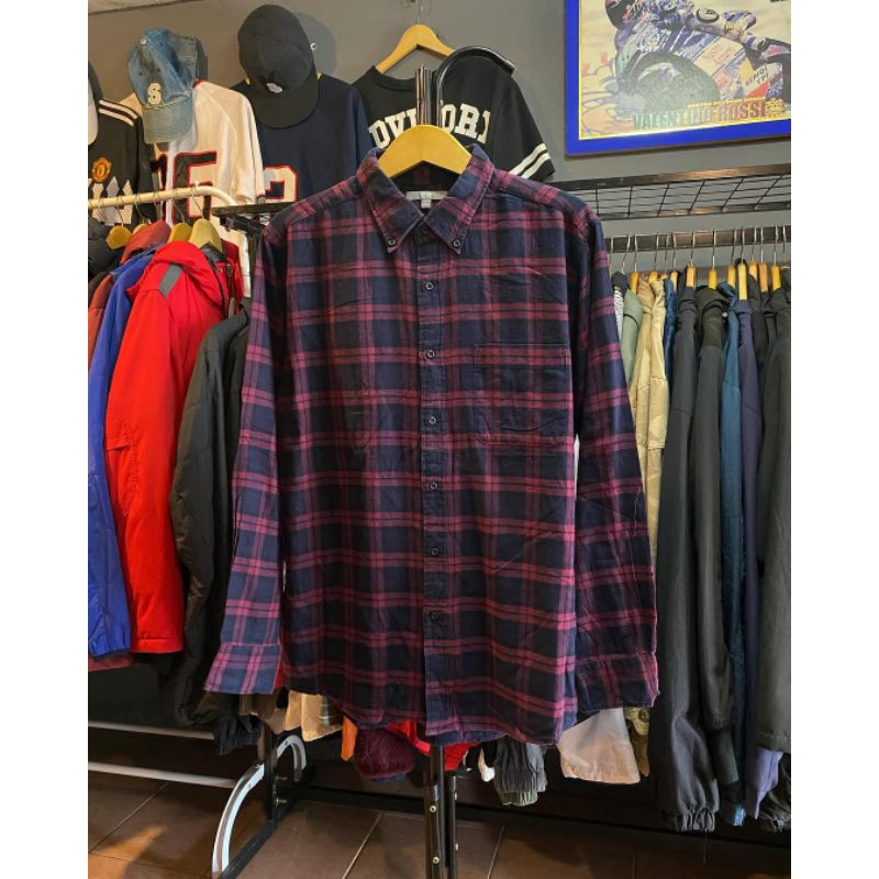KEMEJA FLANEL UNIQL0 BLU MRON SIZE XL (75x120) 140K