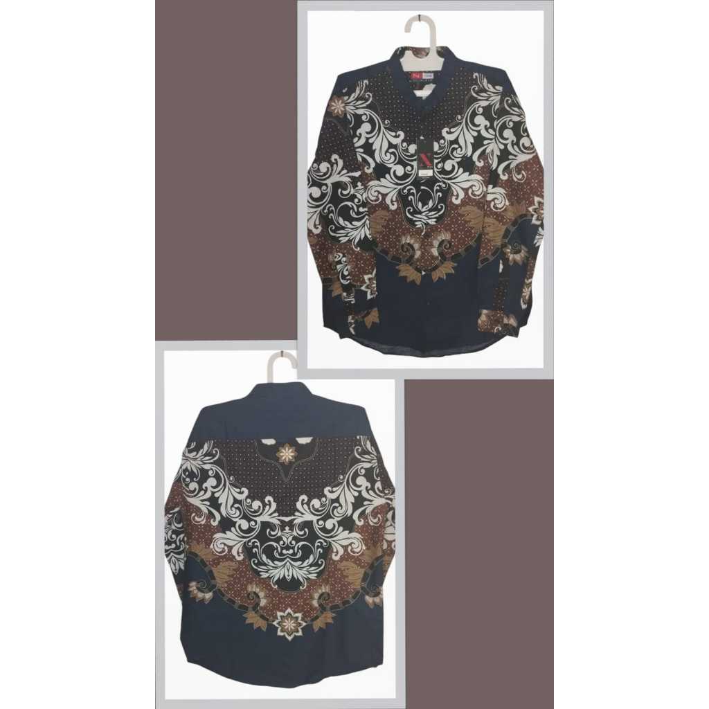 Baju Kemeja Motif Batik Pria Kemko N One Warna Variatif