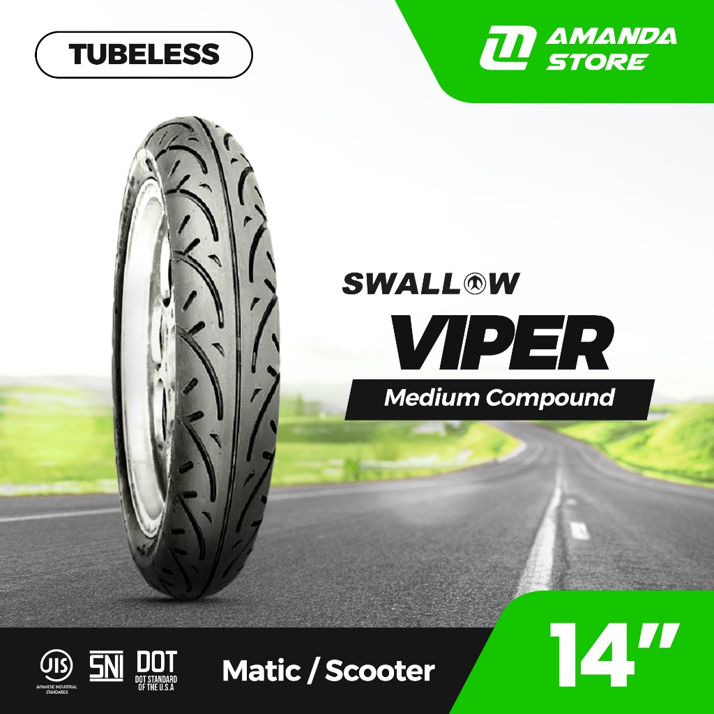 Ban Motor TUBELESS Swallow VIPER Ring 14"