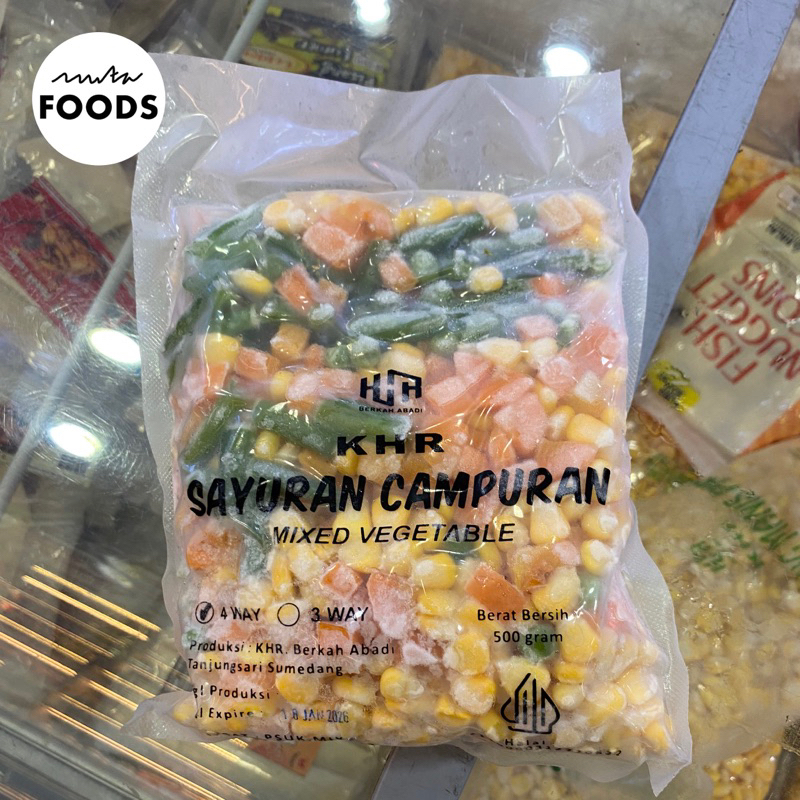 

KHR Sayuran Campuran Mix Vegetables Frozen 1kg Bandung