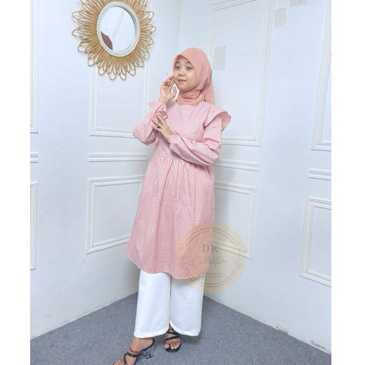 ALEA TUNIK - TUNIK KOTAK - M/XL - KOREAN STYLE - PAKAIAN WANITA - BISA COD
