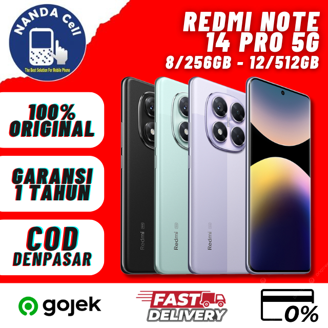 XlAOMI Redmi Note 14 Pro 5G 12/512GB 8/256GB Garansi Resmi