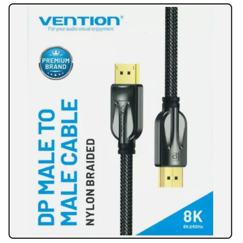 Vention dp male to male cable  nylon braided 2meter kabel display port to display port  1.4HD  8K