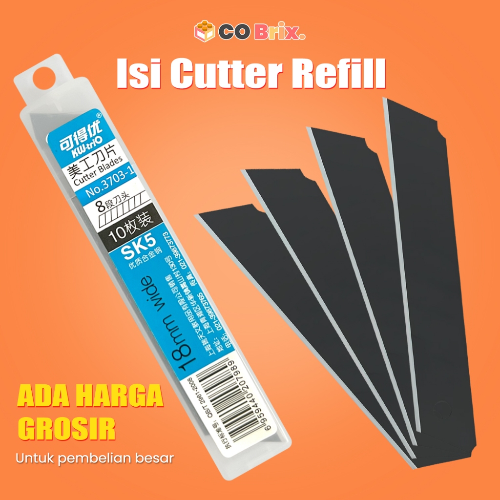 

Isi Cutter Refill Wide 18mm Hitam