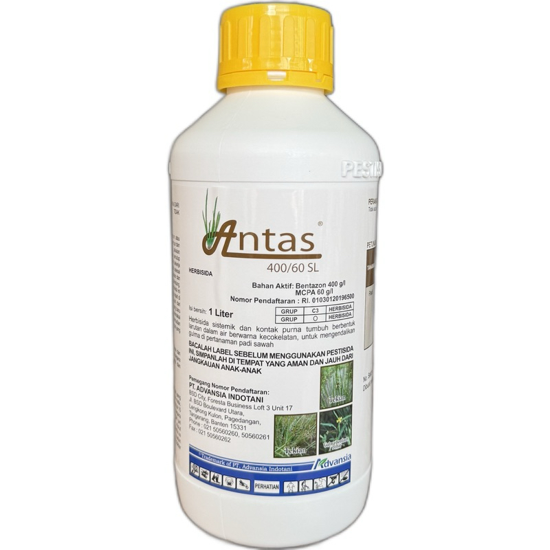 HERBISIDA ANTAS 400/60 SL 1 LITER ADVANSIA/RACUN SISTEMIK KONTAK GULMA LEBAR TEKI TANAMAN PADI 1L