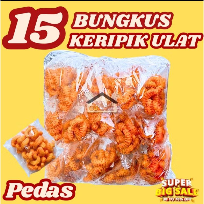 

1 Ball Keripik Ulat Isi 15 Bungkus Snack Kering