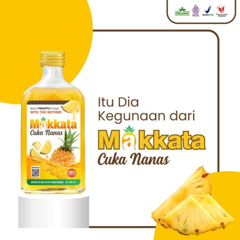 

Cuka Nanas Makkata 100% Asli tanpa campuran.