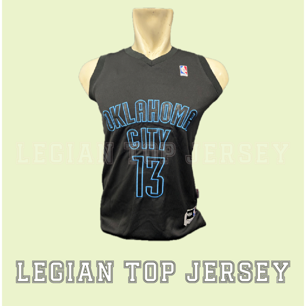 Obral Jersey Basket NBA Oklahoma City Thunder Hitam GEORGE