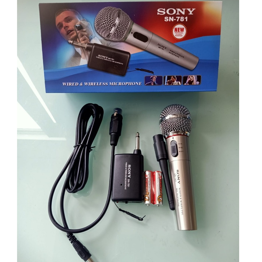 [snacknya top] Microphone Wireless dan Kabel SONY SN-781 /Mic SONY SN-781