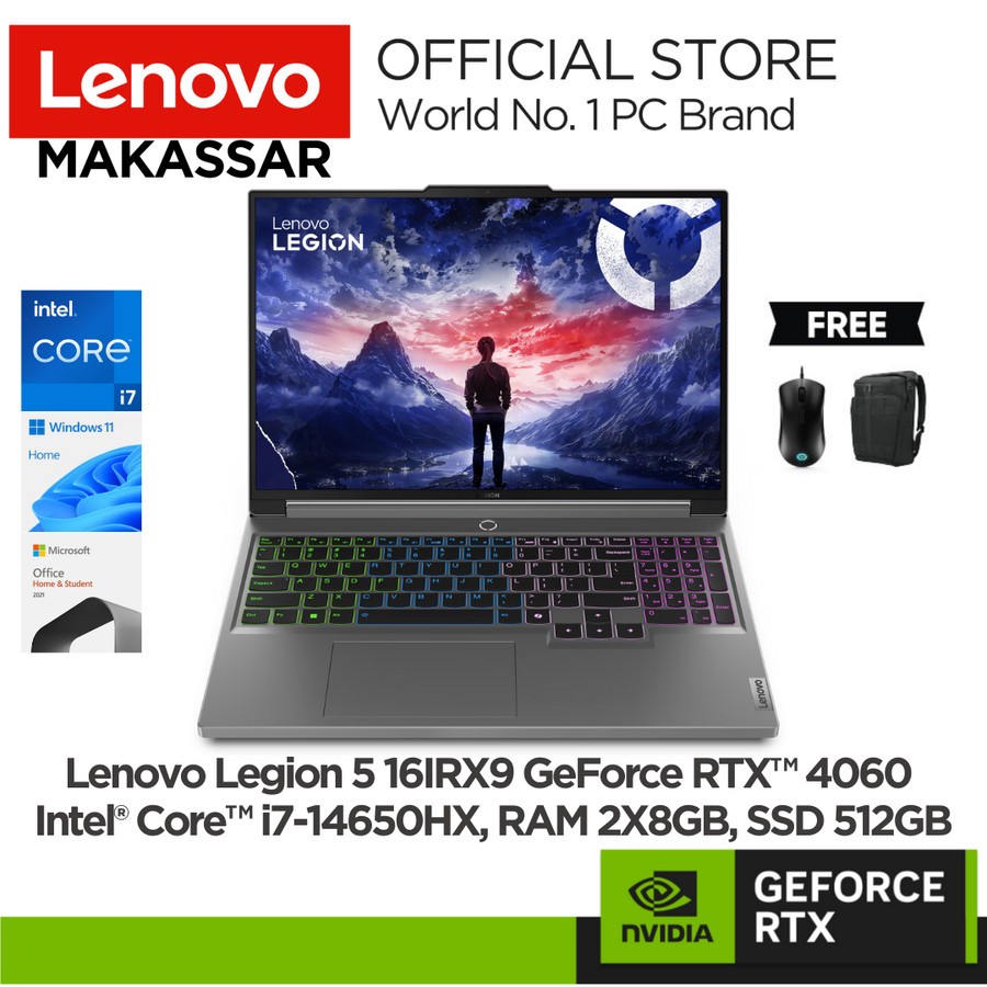 Lenovo Legion 5 5i 16IRX9 i7-14650HX 16GB 512GB RTX 4060 8GB W11+OHS (83DG000AID)