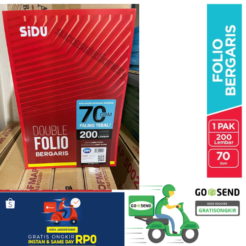 

SiDU Double Folio Bergaris 200 lembar 70 GSM