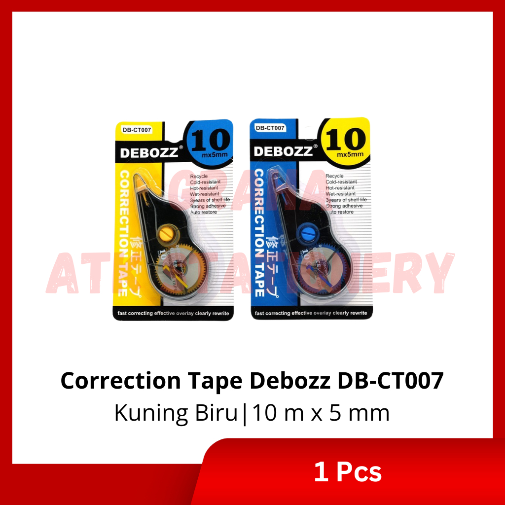 

[1 Pcs] Correction Tape Debozz DB-CT007 / Penghapus Tipex Pita Kertas Debozz DB-CT007