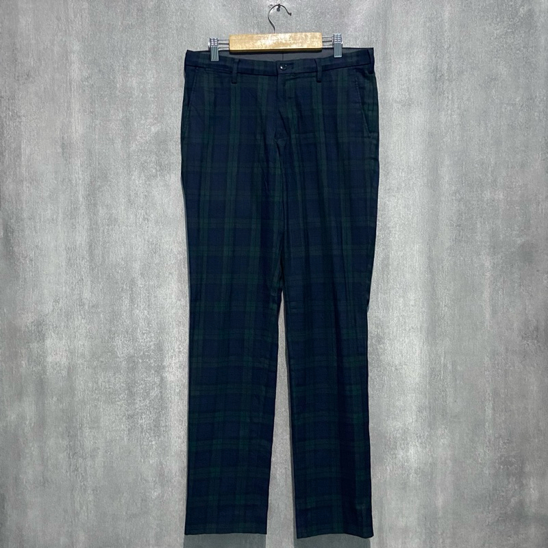 Work Pants Tartan UNIQLO HEATTECH / Celana Panjang Pria / JP162 / Size 31